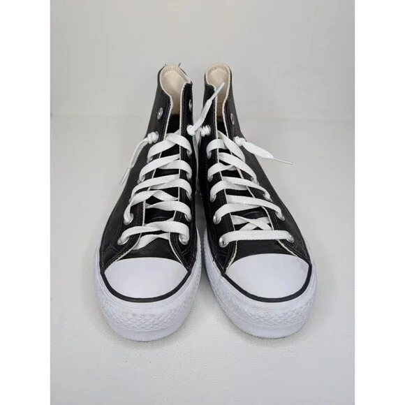 Converse Womens Chuck Taylor Hi Top Platform Leather Sneakers Sz 8 - Picture 2 of 9